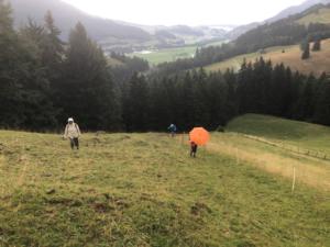 montée vers le chalet Pra Fleuri où JF a attendu sous le 1er orage!