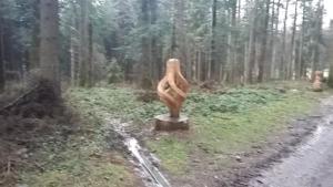 Traversé complète du circuit des sculptures vers le camping de Sorens