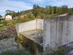 vue des ouvrages de protection de