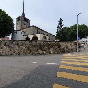 en passant par Murist et son église, retour à Nuvilly.