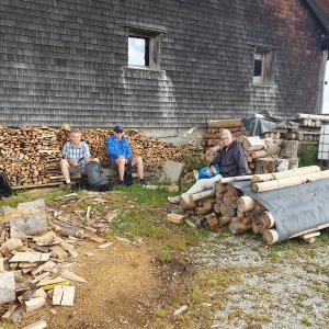 une pause au chalet Gross-Attenberg.