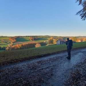 Soleil couchant sur le versant de Fiaugère