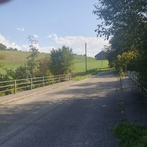 par la forêt de la Quiaux vers la place de parc du bois des morts.