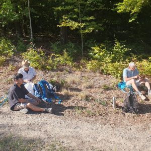 pause à la sortie des Grand Bois