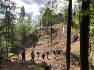 A partir de l'église d'Arconciel, descente